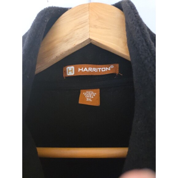 #37 Men’s 3XL Harriton Black Fleece Full Zip “Auto Auctions of Maine” Logo Vest - Picture 3 of 4